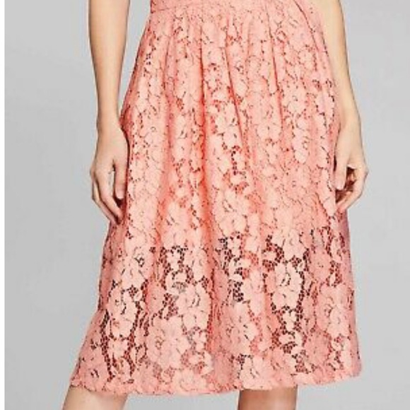 MARCIANO Guess Xing High Waist Pink Lace Midi Skirt - Size 4, S, Small - Picture 4 of 9